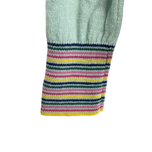 NWT Boden Marlborough Henley Sweater Mint Rainbow Stripe Wool Cashmere Womens 2 - Picture 2 of 7